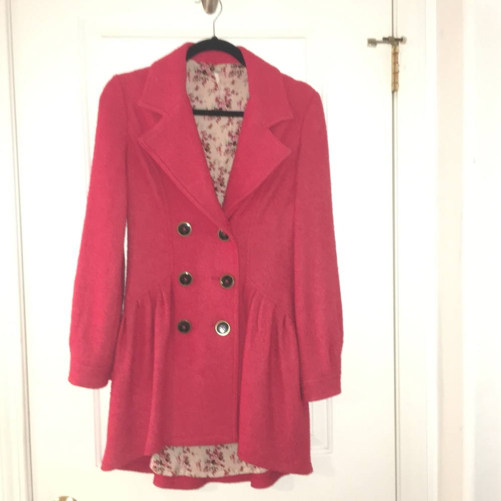 Beautiful Red Free People Jacket Size 0